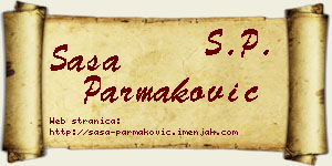 Saša Parmaković vizit kartica